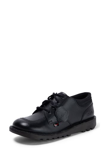 Buy Kickers Youth Kick Lo Padded Mesh Leather Black Shoes from