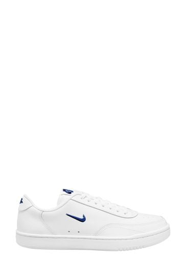 Buy Nike White Blue Court Vintage Trainers from Next Luxembourg