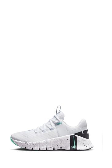 Buy Nike White Green Free Metcon 5 Training Trainers from Next