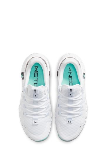 Nike White Green Free Metcon 5 Training Trainers