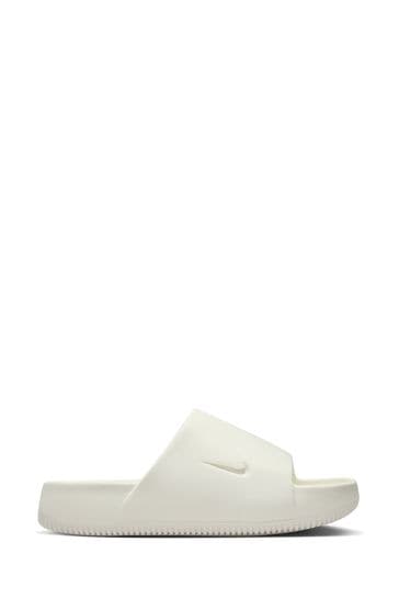 Nike white sliders outlet