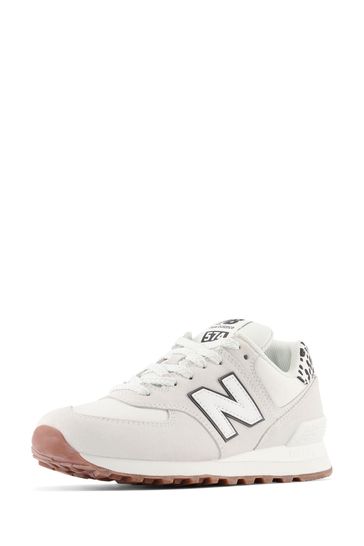 New balance 574 triple white trainers store