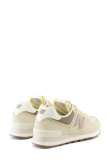 New balance 574 leather brown discount