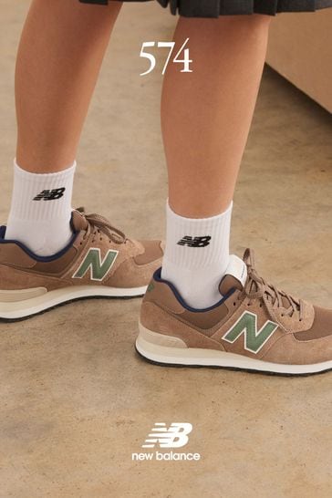 Buy New Balance Brown 574 Trainers from Next Luxembourg