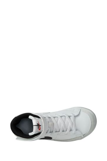 Buy Nike White Black Blazer Mid 77 SE Junior Trainers from Next