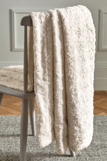 Gold faux fur 2025 throw