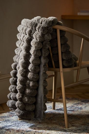 Charcoal faux fur discount throw