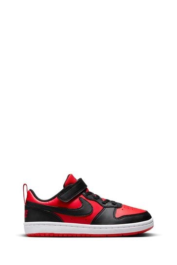 Nike Red/Black Junior Court Borough Low Recraft Trainers