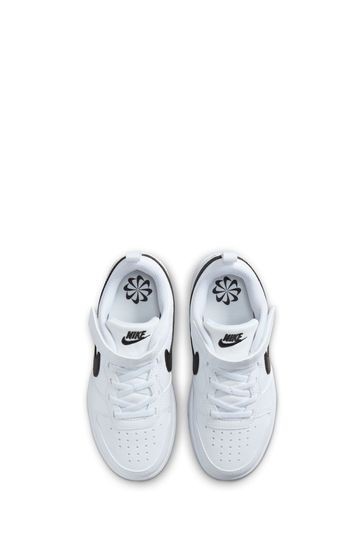 Buy Nike White Black Court Borough Low Recraft Junior Trainers