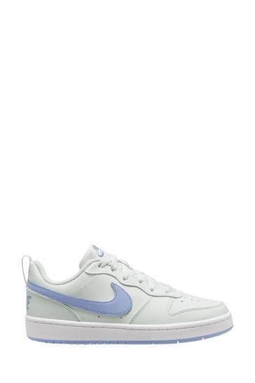 Nike White/Purple Court Borough Low Recraft Youth Trainers
