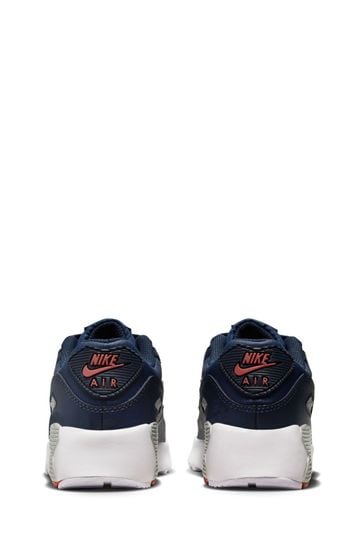 Nike Navy Air Max 90 LTR Junior Trainers