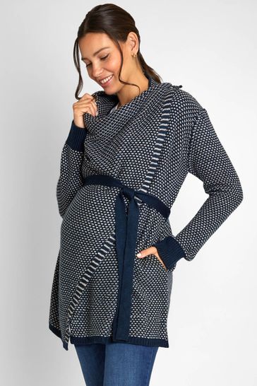 Navy outlet drape cardigan