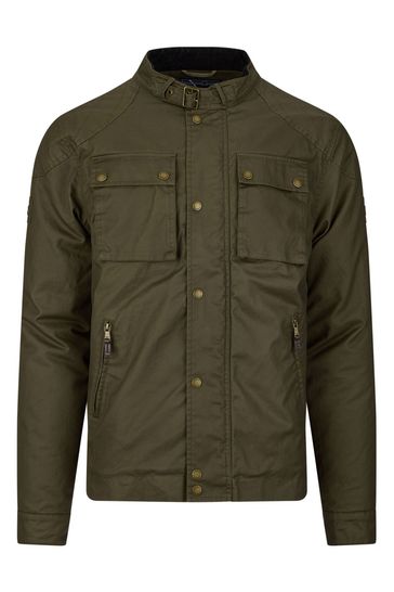 Raging Bull Green Biker Field Jacket