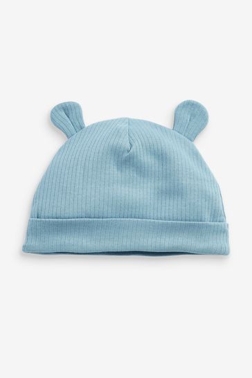 Baby blue top beanie hat