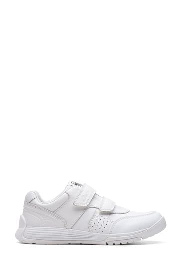 Clarks kids white top