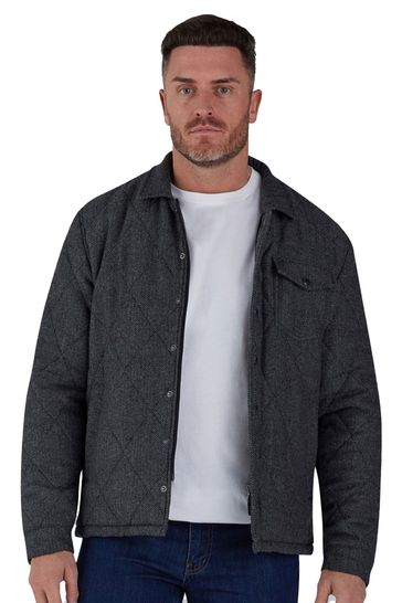 Buy Raging Bull Grey Quilted Herringbone Jacket from Next Australia