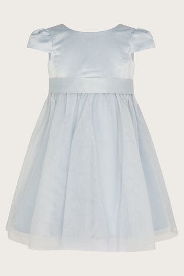 Monsoon Grey Tulle Baby Flower Girl Dress