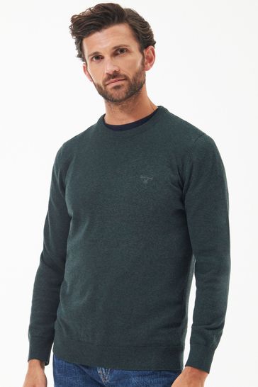 barbour pima cotton crew neck jumper