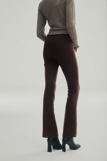 Buy Chocolate Brown Pleat Front Straight Leg Trousers from Next Poland