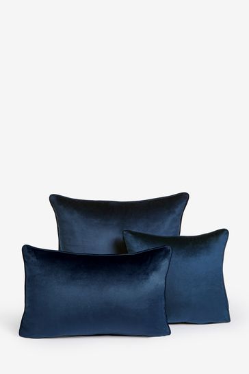 Buy Navy 43 x 43cm Matte Velvet Cushion from Next USA