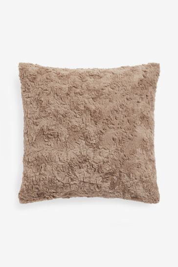 Mila faux fur throw pillow discount