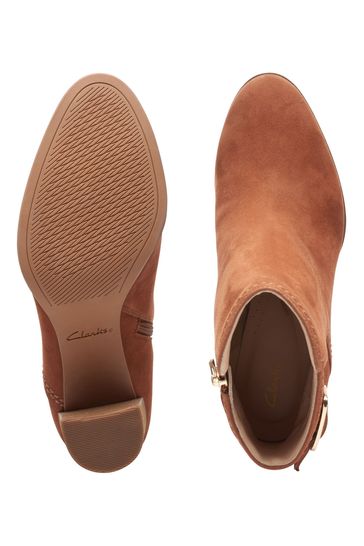 Buy Clarks Brown Caramel Suede Freva85 Buckle Boots from Next