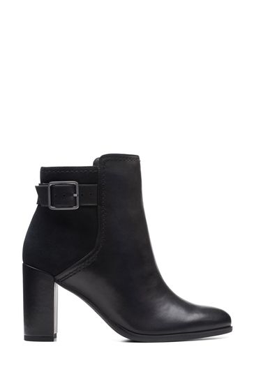 Buy Clarks Black Caramel Suede Freva85 Buckle Boots from Next