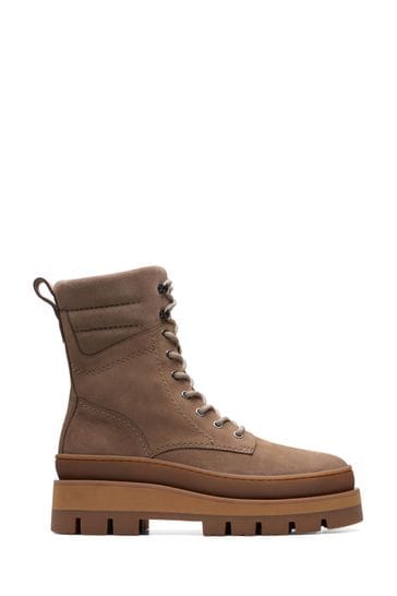 Buy Clarks Brown Pebble Nubuck Orianna2 Hike Boots from Next