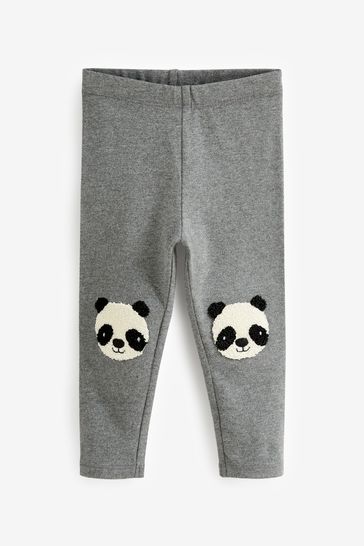 Buy Grey Panda Embroidered Leggings 3mths 7yrs from Next Austria