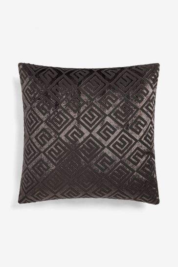 Buy Charcoal Grey Geo N Logo Cushion from Next Denmark
