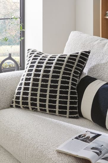 Black textured on sale cushion