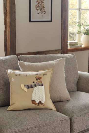 Natural Autumn Whippet 43 x 43cm Cushion