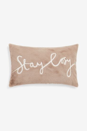 Faux fur oblong pillow online
