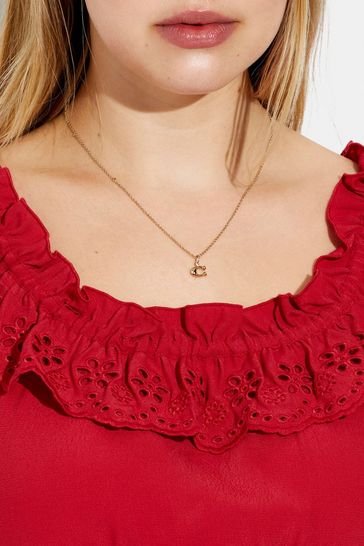 Red cheap lace necklace