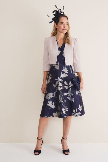 Phase Eight Pink Cecelia Puff Sleeve Jacket