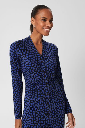 Hobbs leopard print outlet wrap dress