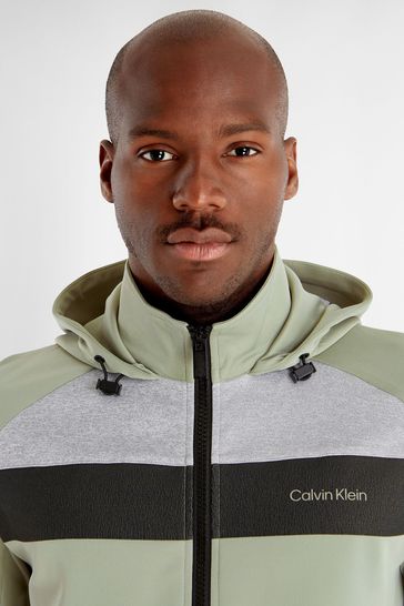 Buy Calvin Klein Golf Green Fracture Full Zip Hoodie from Next
