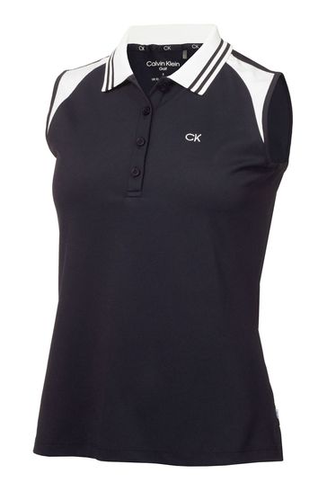 Black sleeveless polo outlet shirt