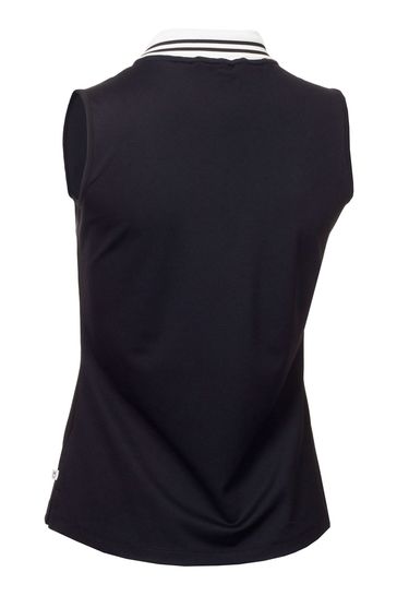 Black outlet sleeveless polo