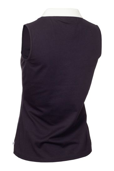 Black sleeveless polo clearance