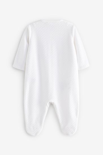 White velour baby grow outlet