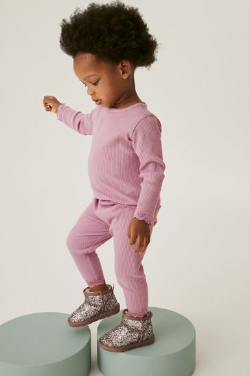 Toddler lace trim leggings store