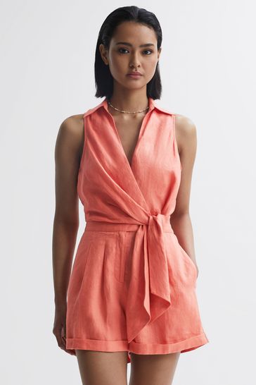 Linen 2024 playsuit australia