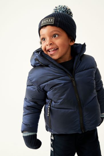 Buy Baker by Ted Baker Boys Pom Hat and Mittens Set from Next