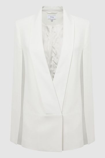 Cream cape blazer hotsell