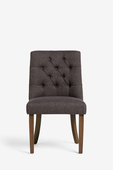 Upholstered dining chairs with cheap dark wood legs