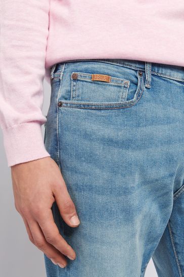Buy U.S. Polo Assn. Mens Blue 5 Pocket Denim Jeans from Next Canada