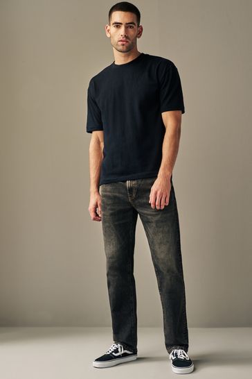 Buy Brown Tint Straight Vintage Stretch Authentic Jeans from Next