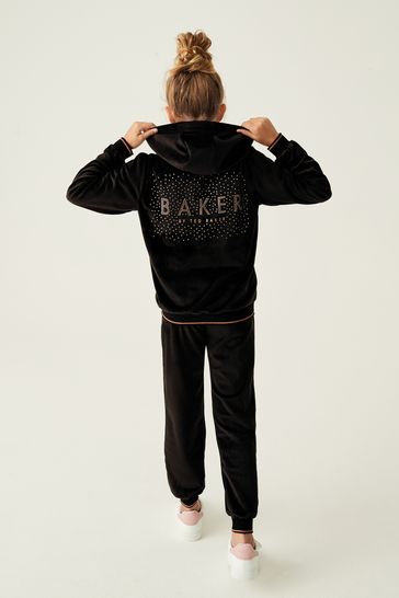 Buy Baker by Ted Baker Velour Black Tracksuit Set from Next Denmark
