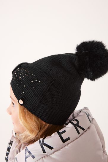 Girls black hotsell hat and gloves